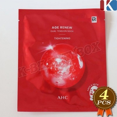 AHC Age Renew Dual Tension Mask Tighening 28g x 4pcs Firming Elasticity Mask