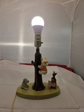 Vintage 60s 70s Winnie Pooh Bear Child Room Lamp Nursery Light Eeyore Works! 11”