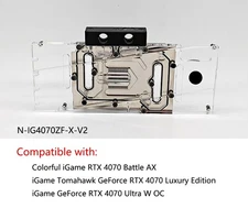 Granzon GPU Water Block For Colorful GeForce RTX 4070 Battle/Ultra W OC