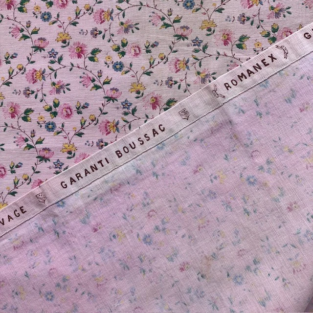 tissu Romanex Boussac décor enfant patapon de Pascaline Villon, années 60