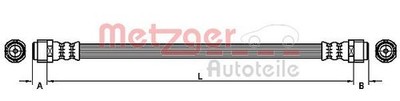 Original Metzger brake hose 4110360 for Audi Porsche VW