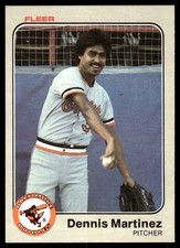 Dennis Martinez 1983 Fleer #64 Orioles MLB READ FREE SHIPPING AutographDen