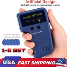 5X Handheld RFID ID Card Copier Key Reader Writer Duplicator 125KHz 5PCS Tags US