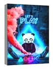 lets play plystation 5 canvas wall art Wood Framed Ready to Hang small XXL