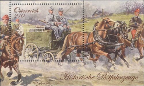 Austria 2020 Historical Postal Transport/Horse/Carriage/Military 1v m/s (at1317) - 第 1/1 張圖片