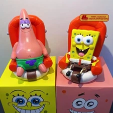 Anime Patrick Star & best friend Sit on the sofa smile Figure Statue Toy Gift