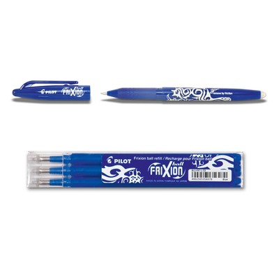 Pilot Frixion Ball blau + 3 Ersatzminen 0.7 blau