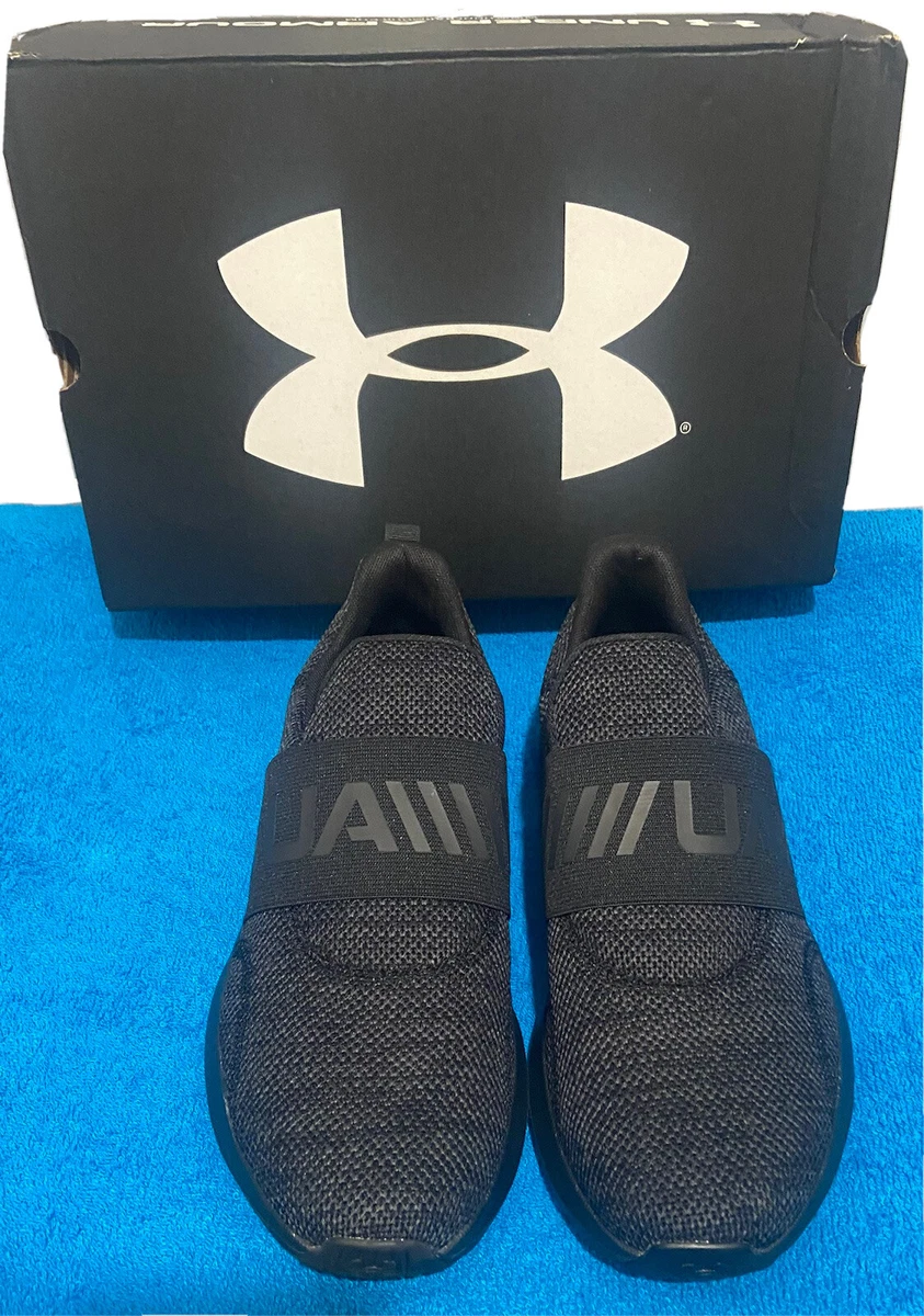 Under Armour Mens Black Surge 3 Slip On Running Shoes 3026506 002 Size 10 NWB