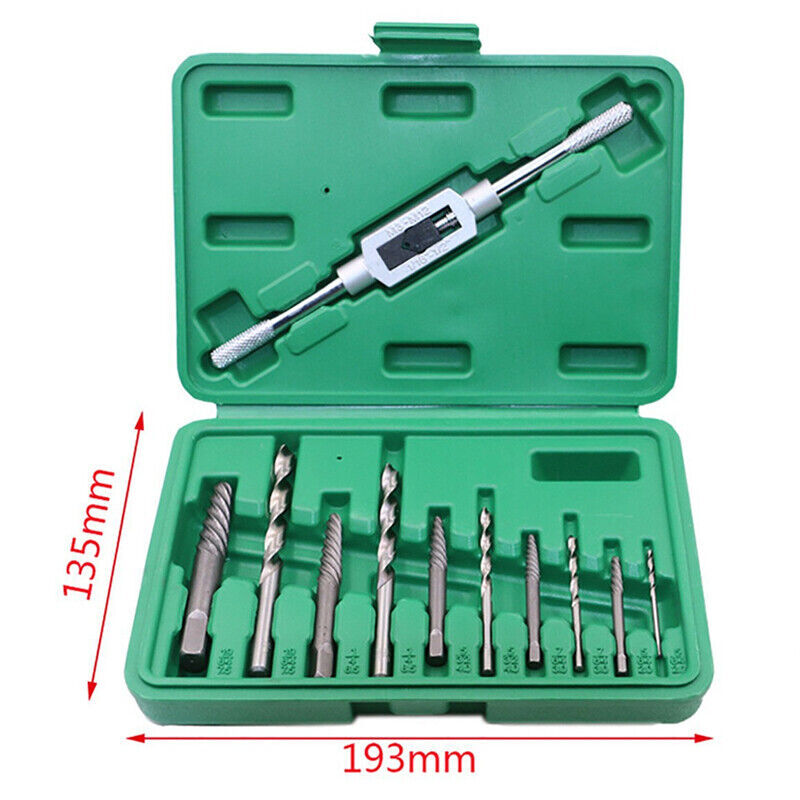11XDamaged Broken Screw Extractor Drill Bit Bolt Stud Remover Easy Out Kit