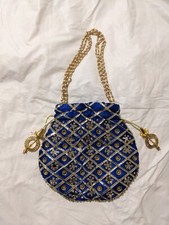 Blue Indian Potli Bag Purse