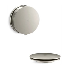 Kohler K-T37392-BN PureFlo Contemporary Rotary Turn Cable Bath Drain Trim, Brush