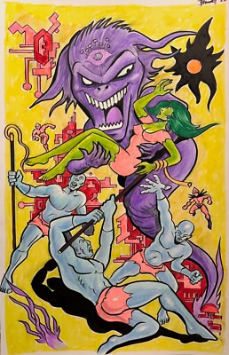 PURPLE PREY   * MIKE BENNETT'S  ORIGINAL  ART   (2025) 01/27/25