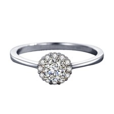 5 5mm Round Cut AAA Cz 925 Silver Women's 1.5mm Engagement Wedding Ring Size 4-9