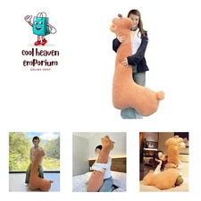 Llama Plush Pillow, 51 Inch Alpaca Plush Long Body Pillow, Alpaca Stuffed Ani...