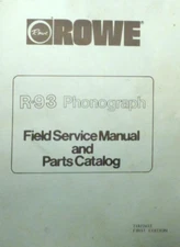 ROWE R-93 FIELD SERVICE MANUAL AND PARTS CATALOG # also electric schematics
