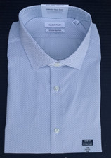 Calvin Klein Men  s Dress Shirt Infinite Non Iron Slim Fit Stretch 18 - 34/35 2XL