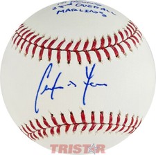 CHRISTIAN YELICH SIGNED ML BASEBALL INSC. 2010 1ST ROUND 23 OVERALL MARLINS PSA