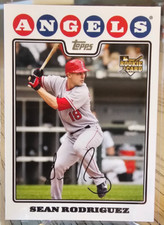 2008 Topps Updates & Highlights Sean Rodriguez RC #UH315 Angels