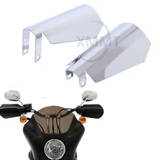 Chrome Shades Hand Guards For Harley Touring Electra Street Road Glide Sportster