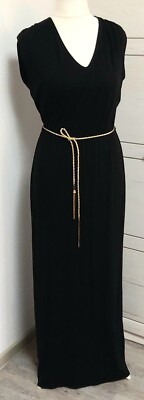 Oasis Sommerkleid Shirtkleid Maxikleid schwarz Gr. S mit Gürtel