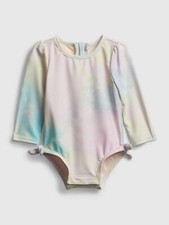 Baby Gap Tie Dye Bow Rash Guard One Piece Swim Suit NWT Sz. 12-18 M