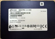 Micron 5200 Pro MTFDDAK960TDD 960GB 2.5' 6Gbp/s SATA SSD 