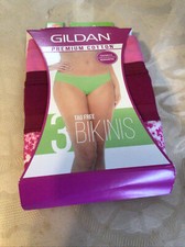 Gildan Ladies Panties Size 6 3 Pack Bikinis