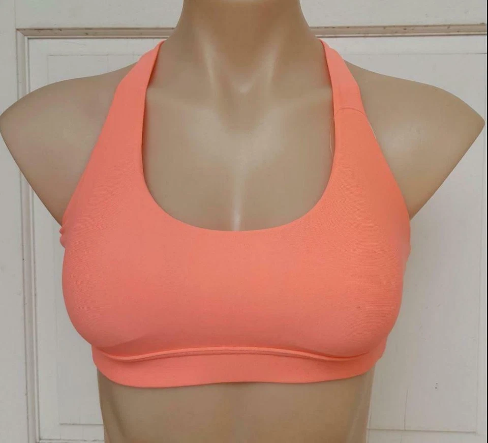 Padded Sports Gym Bra Crop Top Yoga Dance Fitness Women Strappy Black Coral #90 - image 2 of 4