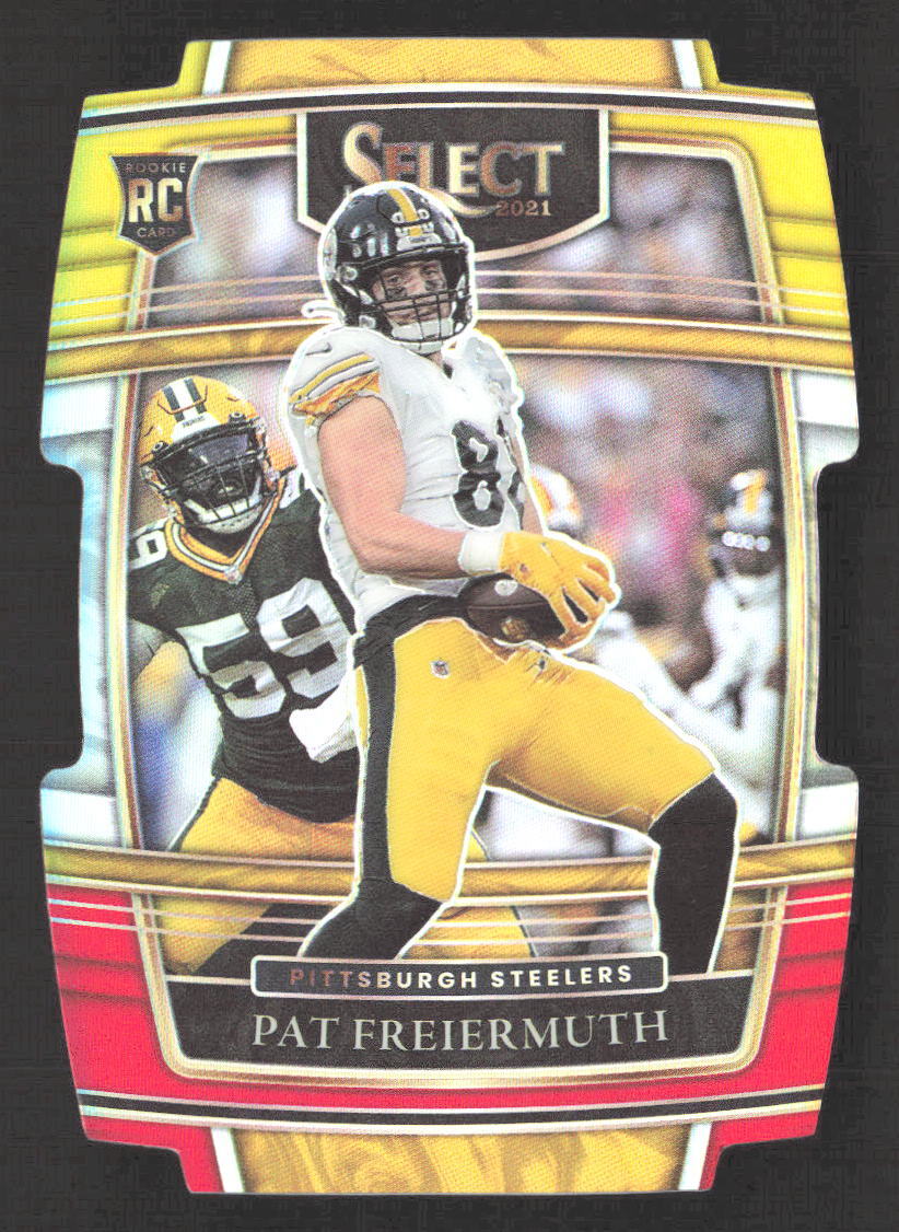 2021 Select Pat Freiermuth #59 Concourse Level Red & Yellow Prizm Die-Cut RC