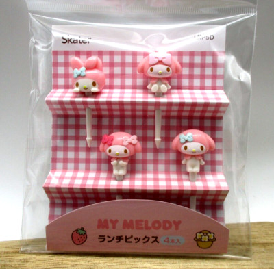 SANRIO My melody Food   Picks 4cs For Lunch Box Bento Skater 3D