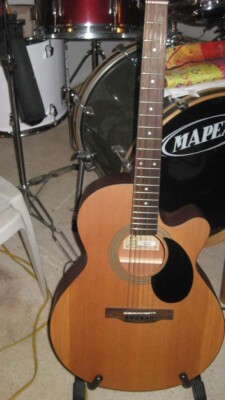 SAVE $20 NOW Jasmine S34C acoustic guitar spruce top w/ mahogany back and sides.