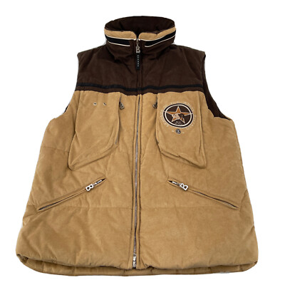 Vintage Bogner Ultrasuede Embroidered Vest Joan Thylmann Mens Small Made In USA