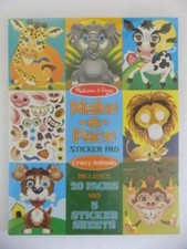 Melissa  Doug Make-A-Face Sticker Pad - Crazy Animals - Christmas/Birthday Gift