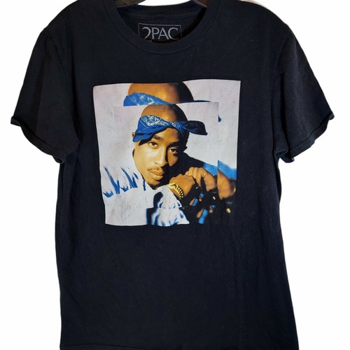 2PAC TSHIRT SIZE Medium Blue Bandana 