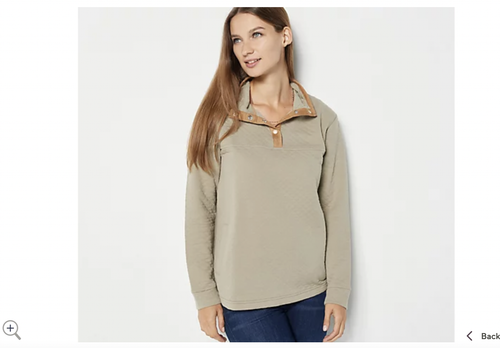 UGG Quilted Funnel Neck Pullover. Small 