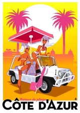 Cote D' Azur Travel Poster Print  Reproduction Giclee Print 11x17