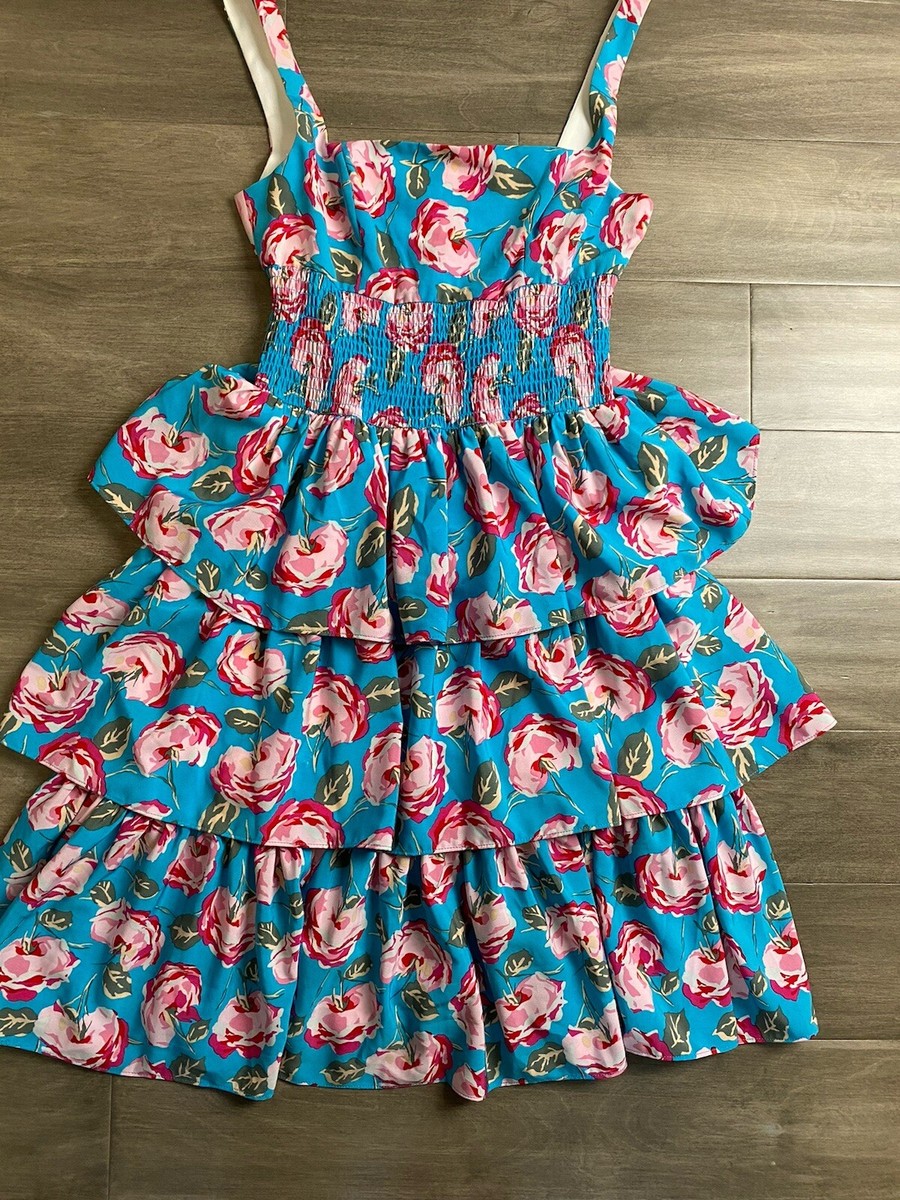 betsey johnson blue floral dress Womens Blue Polo Dress main image 1