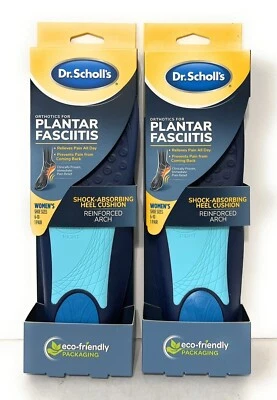 Dr. Scholl's Pain Relief Orthotics Plantar Fasciitis Women Size 6-10 - 2 PACKS