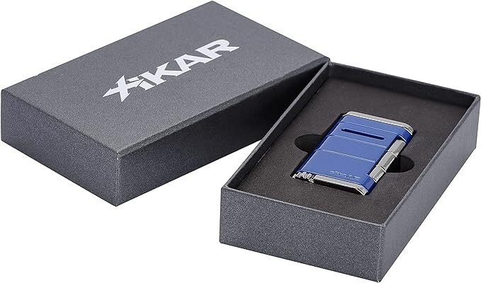 Xikar Allume Single Flame Cigar Lighters, Blue