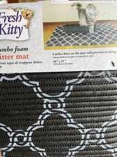Fresh Kitty Durable XL Jumbo Foam Litter Box Mat   No Phthalate, Water