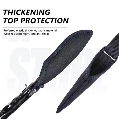 Fishing Rod Tie Holder Strap Belt Elastic Lure Fishing Rod Belt Holder Black - Picture 6 of 14