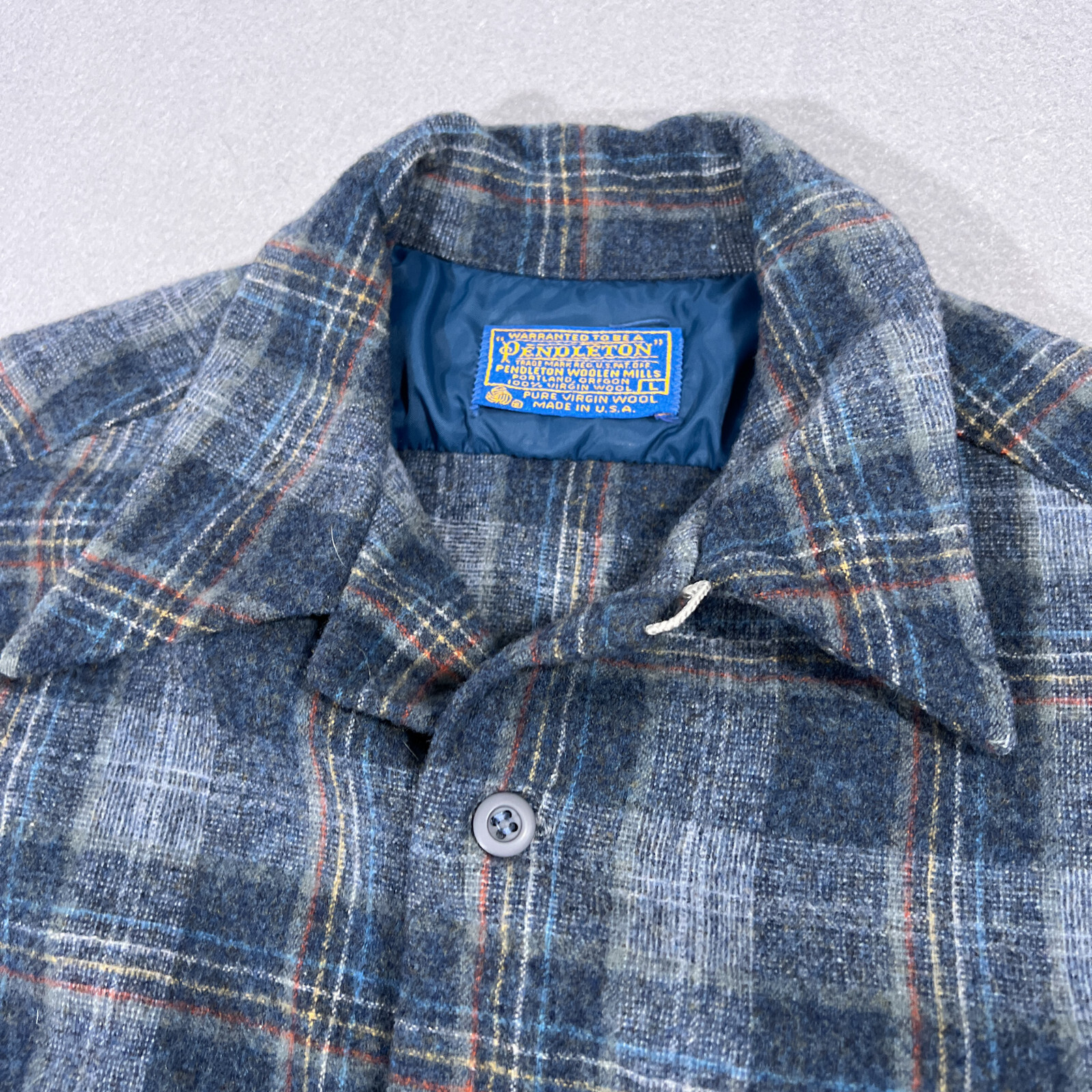 Pendleton Button Up Pure Virgin Wool Flannel Men … - image 5