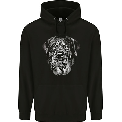 Ein einfarbiger Rottweiler Hund Kinder Kids Hoodie