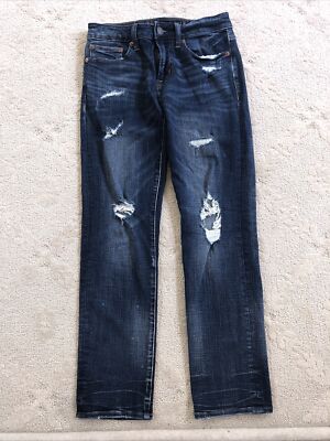 Jeans American Eagle Outfitters - Coupe Straight Délavé Bleu, Taille 28-29x32 - Occasion Excellent état