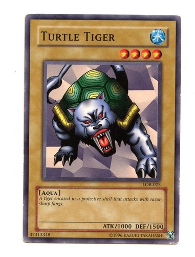 Yu-Gi-Oh! Legend of Blue Eyes Turtle Tiger LOB-023 1st Edition Gem