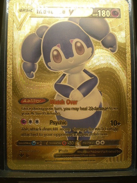 Indeedee V HP180 Gold Foil Fan Art Display Card - NM | eBay