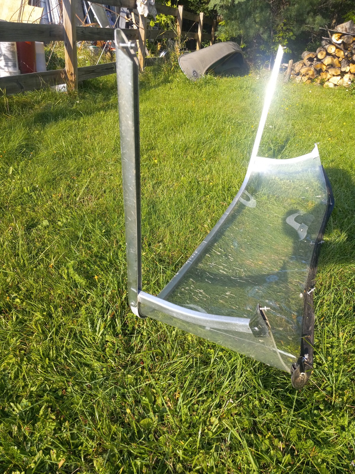 Vtg Old Boat Approx 59" PLEXIGLAS WRAP AROUND WINDSHIELD 14' Foot
