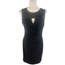 Lauren Ralph Lauren Dress Women's Size 12 Black Sleeveless Sequin Cocktail