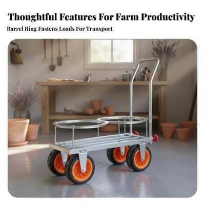 2-Rad Allzweckwagen WeightyDuty Handwagen große Rollen für Bauernhof, Gärtner,