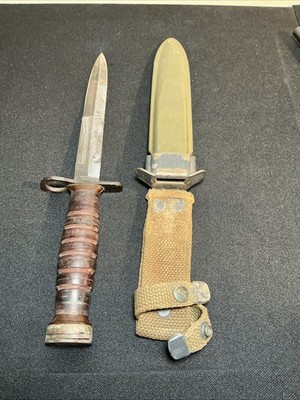 Vintage 9.5'' WWII Bayonet Knife Kiffe Japan + USM8 Scabbard